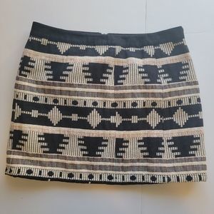 TopShop Woven Aztec Print Skirt Size 6